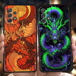 Dazzling Dragon Phone Case for Samsung Galaxy A15 A14 A25 A54 A34 A51 A71 A72 A73 A32 A52 A52S A11 A21S A31 A41 5G Soft Shell