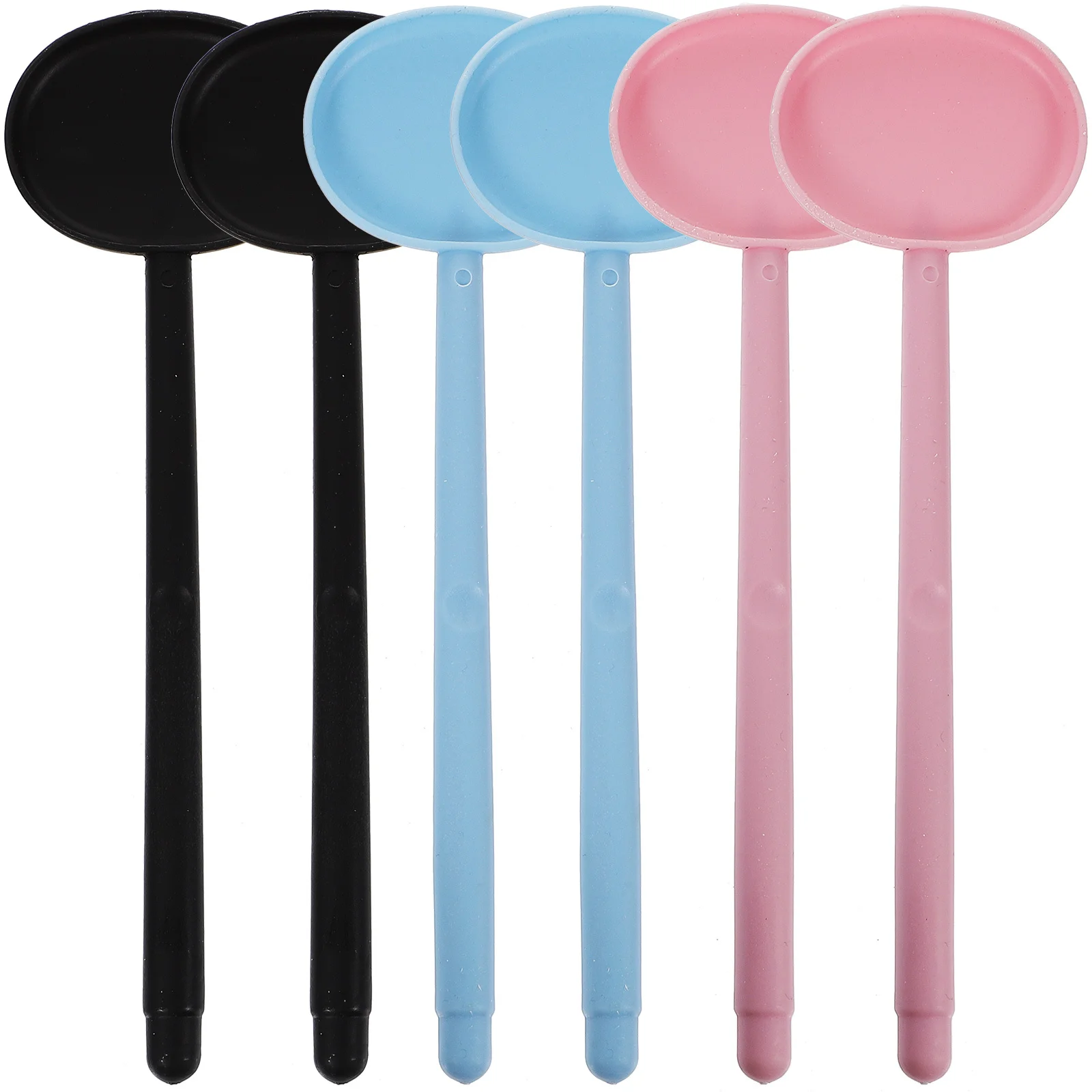 6 قطعة مقبض العين مع مقبض لاختبار الرؤية يده البلاستيك أداة قياس البصر طب العيون غطاء العين نمط عشوائي #3