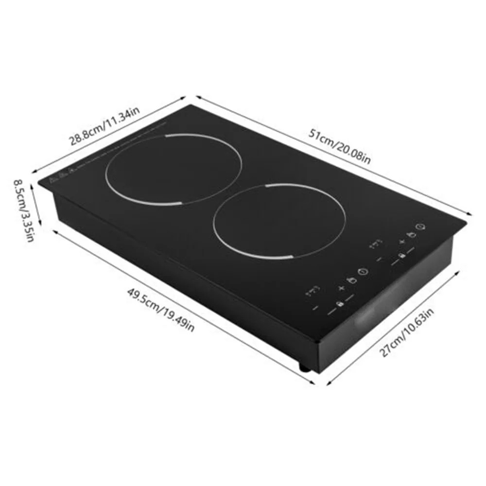 Double Portable Induction Cooktop Cooker with 2 Burner Independent Control