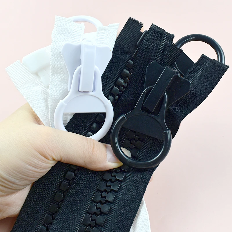 1Pc 20# 60-300cm Resin Zipper Double Slider Zippers Oversize Open End Bag Zips Jacket Coat Sewing Zip DIY Handmade Accessories
