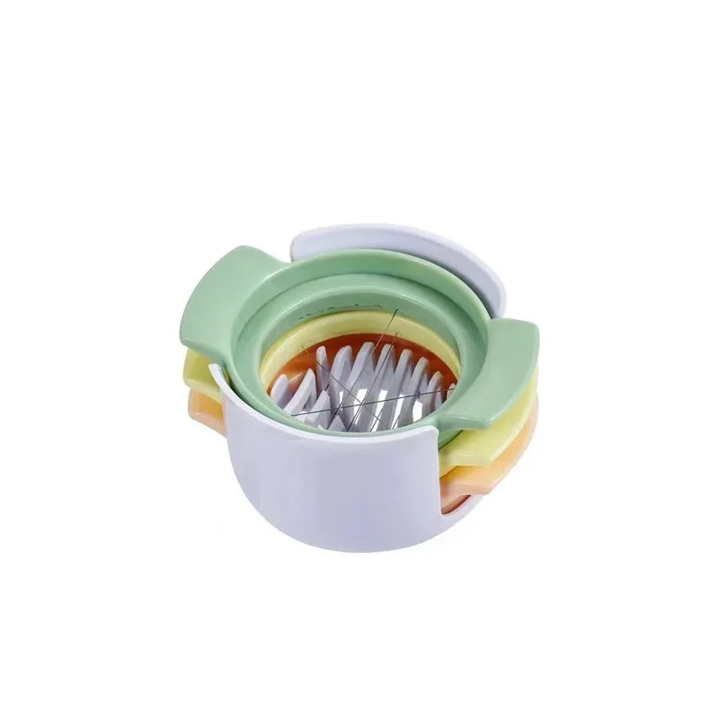 304 Stainless Steel Fancy Egg Cutter, Kitchen Tool Slicer, 3 in 1, Low Price