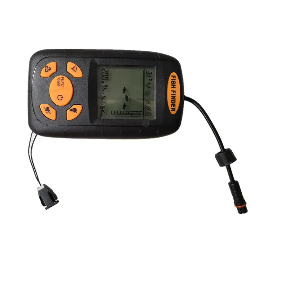 2025Wireless Portable Fish Detector with LCD Screen Transducer Luck Sonar Fish Finder Alarm Fishing Finder Echo Sounder