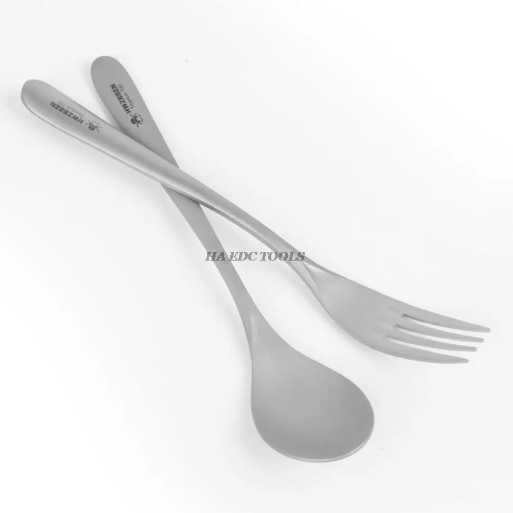 

Long Handle Titanium Fork Spoon Outdoor Camping Picnic Tableware Supplies Portable Hiking Bushcraft Equipment Dinnerware
