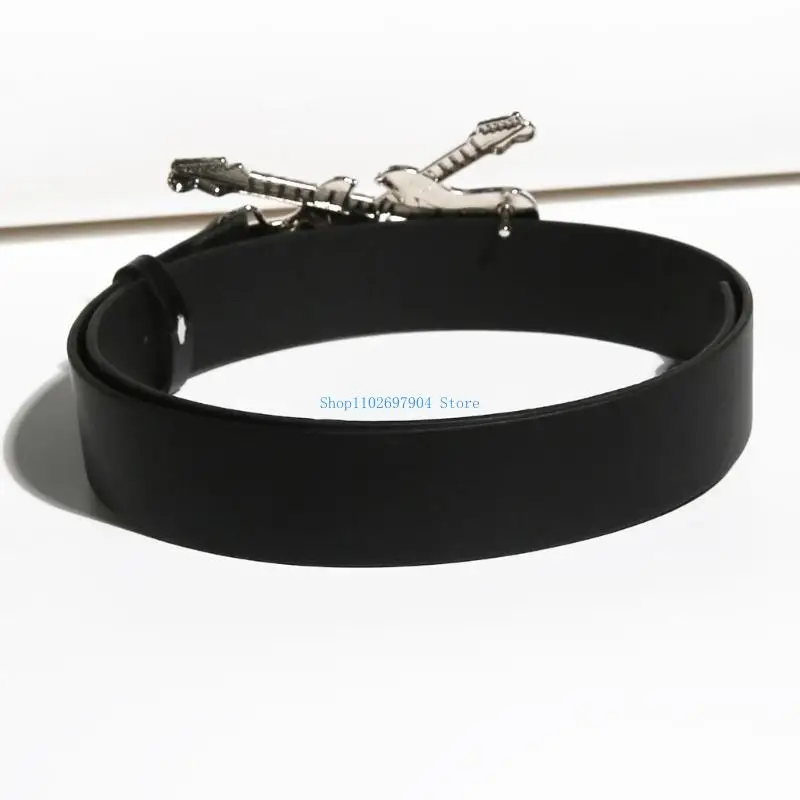 N7YF الغيتار مشبك حزام الخصر حزام الخصر نمط فريد من نوعه روك آند رول حزام من البولي يوريثان