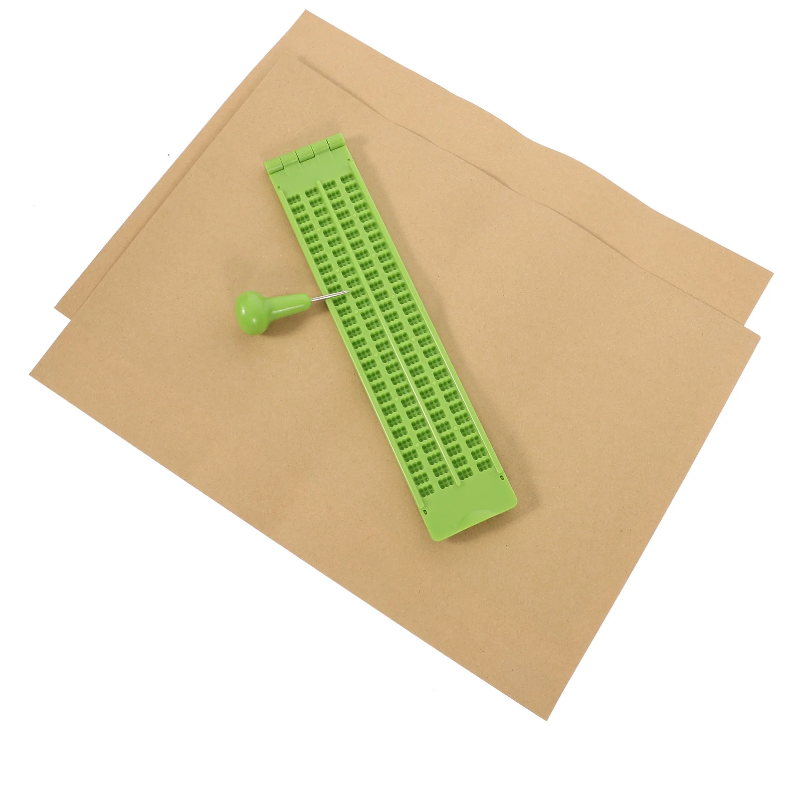 Stylus Pen Braille Board Writing Fingerboards Plate for Blind Slate Zestaw wielokrotnego użytku Plastik