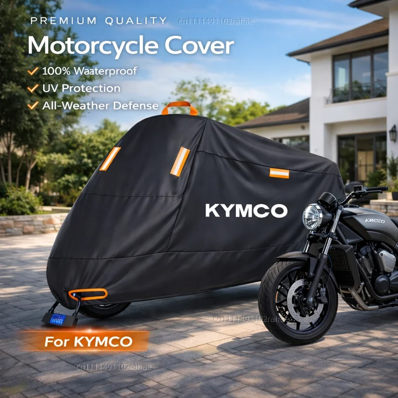 

For KYMCO AK550 2017 2020 Outdoor Motorcycle Cover Waterproof Thickened Polyester UV Protective Rain Dust Sun All Weather Cover