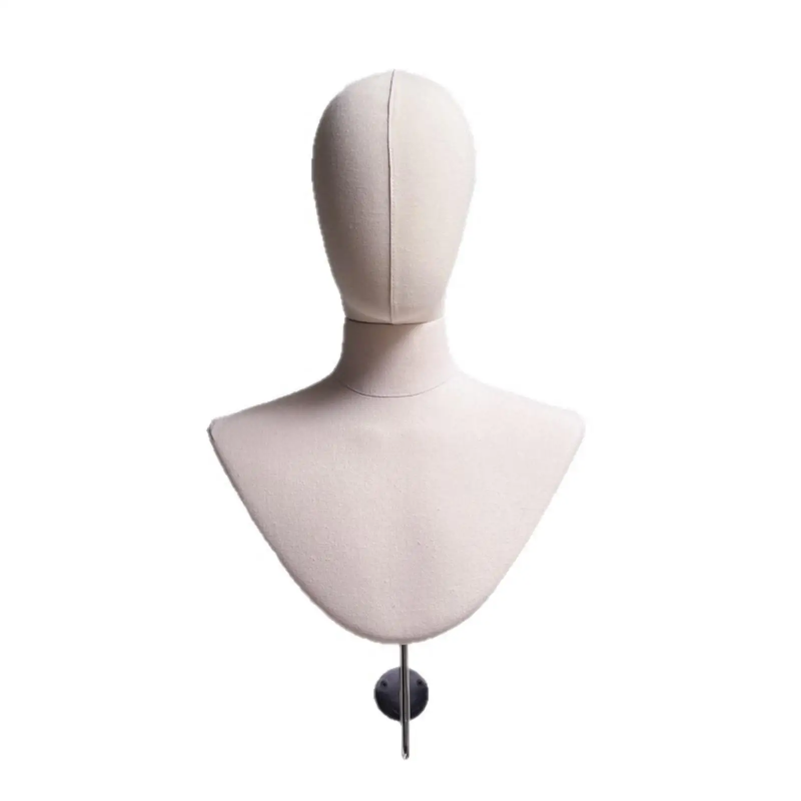 Wall Display Stand Elegant Canvas Like Mannequin Head Torso Display for Showroom Wigs Caps Scarves