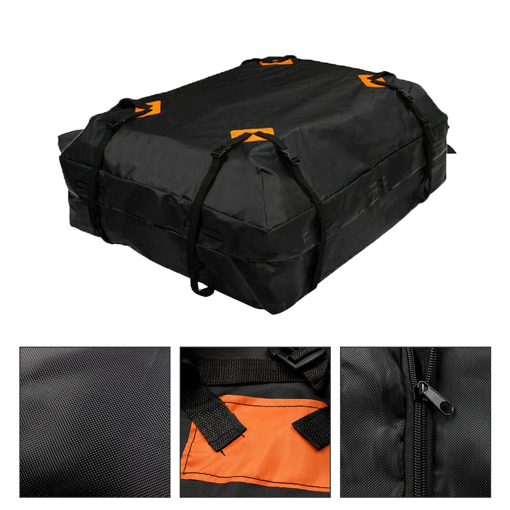 Roof Bag Auto Vehicle Rooftop Cargo Holder Sun Protection Waterproof for 600d Oxford Cloth