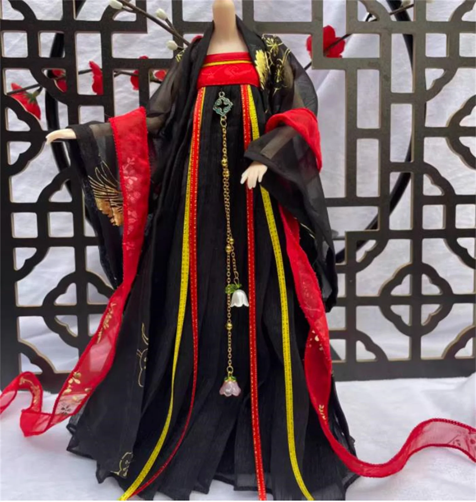 Customize Long Dress 1/6 Female Skirt  Hanfu Long Dress Robe Costume Chinese Ancient Clothes  Suit for 12inch Action Figure