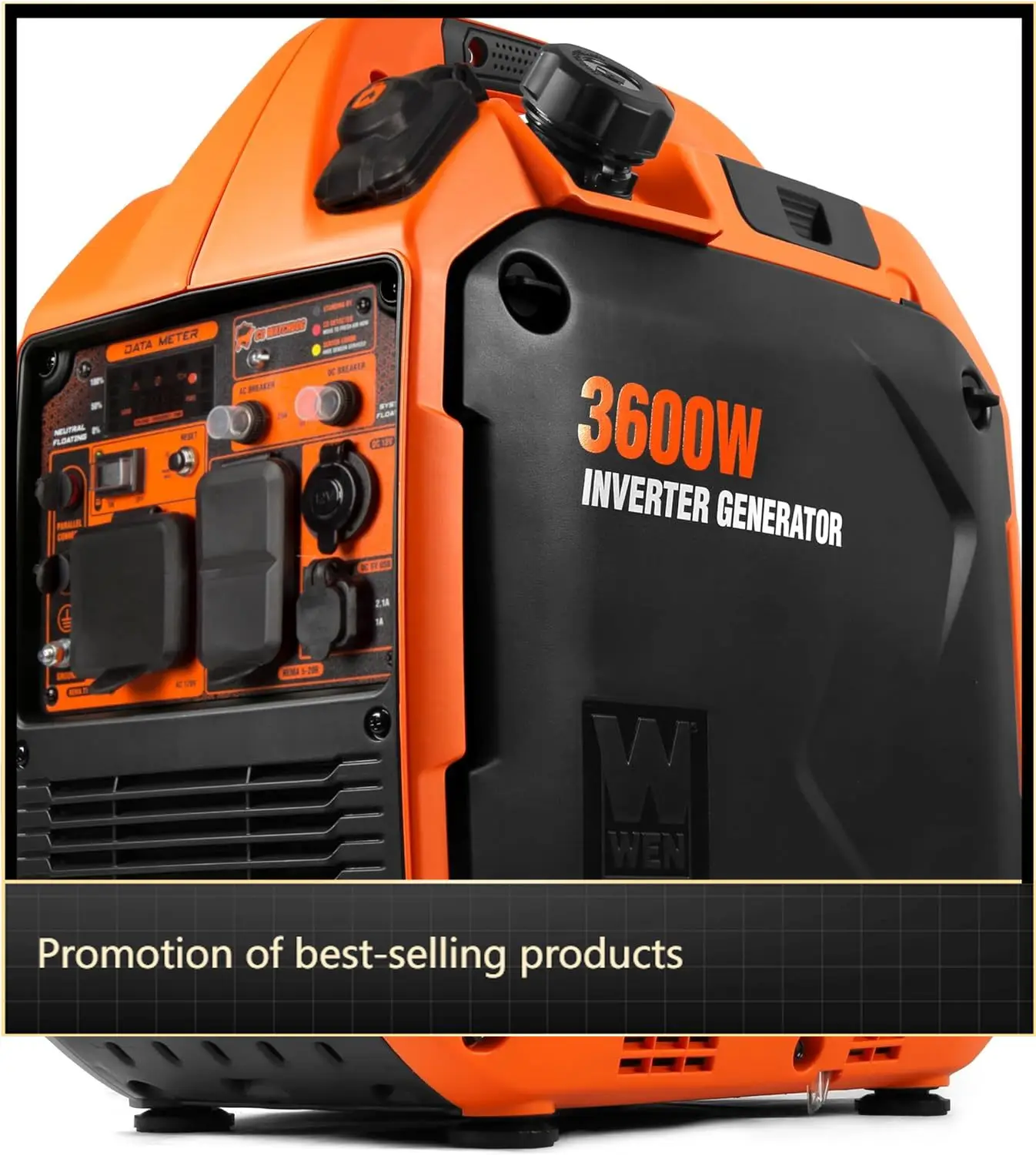 

3600 Watt Dual Fuel RV Ready Portable Inverter Generator With Fuel Shutoff CO Watchdog Quiet Lightweight