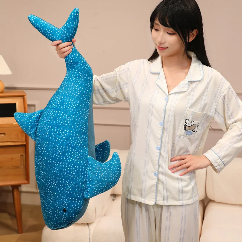 Big Size Marine Animal Series Plush Dream Whale Blue Doll Spot Kawaii Pillow Toy Cushion Soft Christmas Gift For Kids