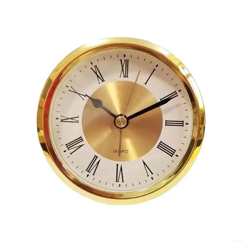 Decorative Round Clock Insert with Roman Numerals, 89mm Movement Clock for Personalize Use Home Decoration Crafts 