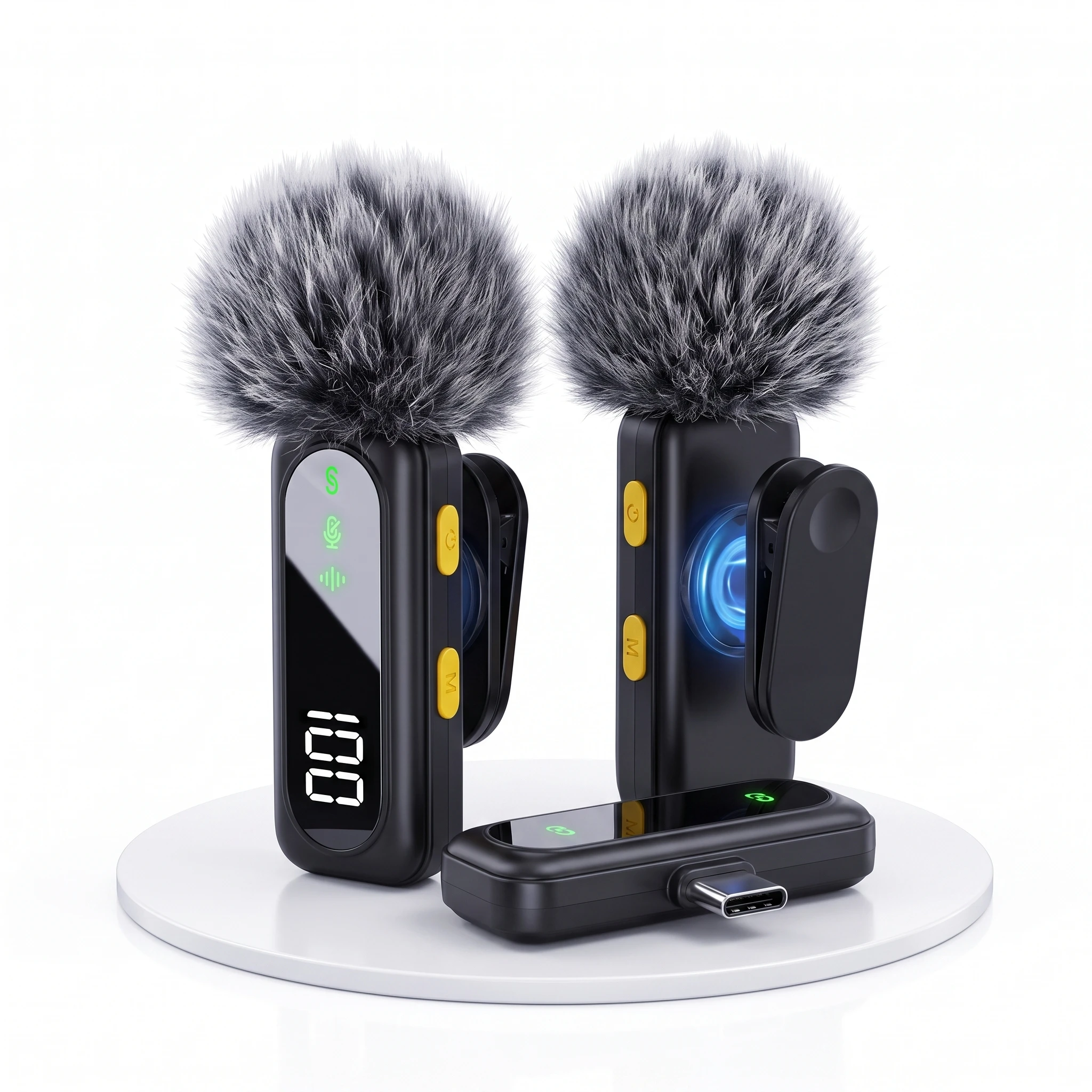 microfone-de-lapela-sem-fio-com-display-led-reducao-de-ruido-plug-and-play-perfeito-para-vlogs-entrevistas-e-transmissoes-ao-vivo