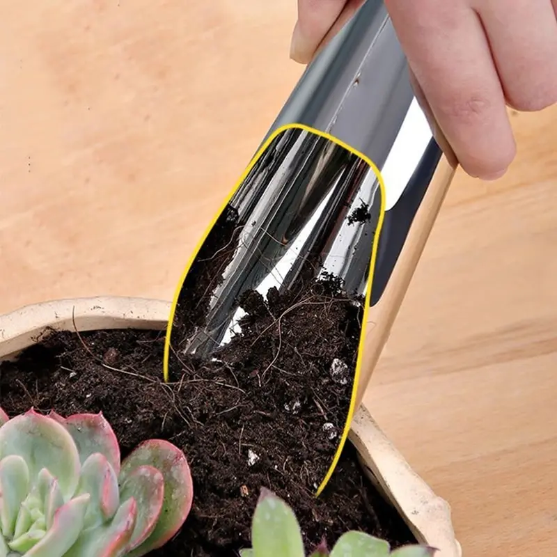 1PC Stainless Steel Bucket Shovel Cultivation Bucket Succulent DIY Potted Bonsai Plant Helper Dig Soil Household Garden Tools