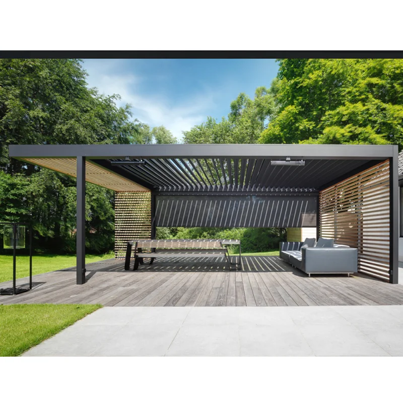 Custom. Style Waterproof Pergola Patio Automatic Louver Roof Aluminum Pergola Tent System Outdoor