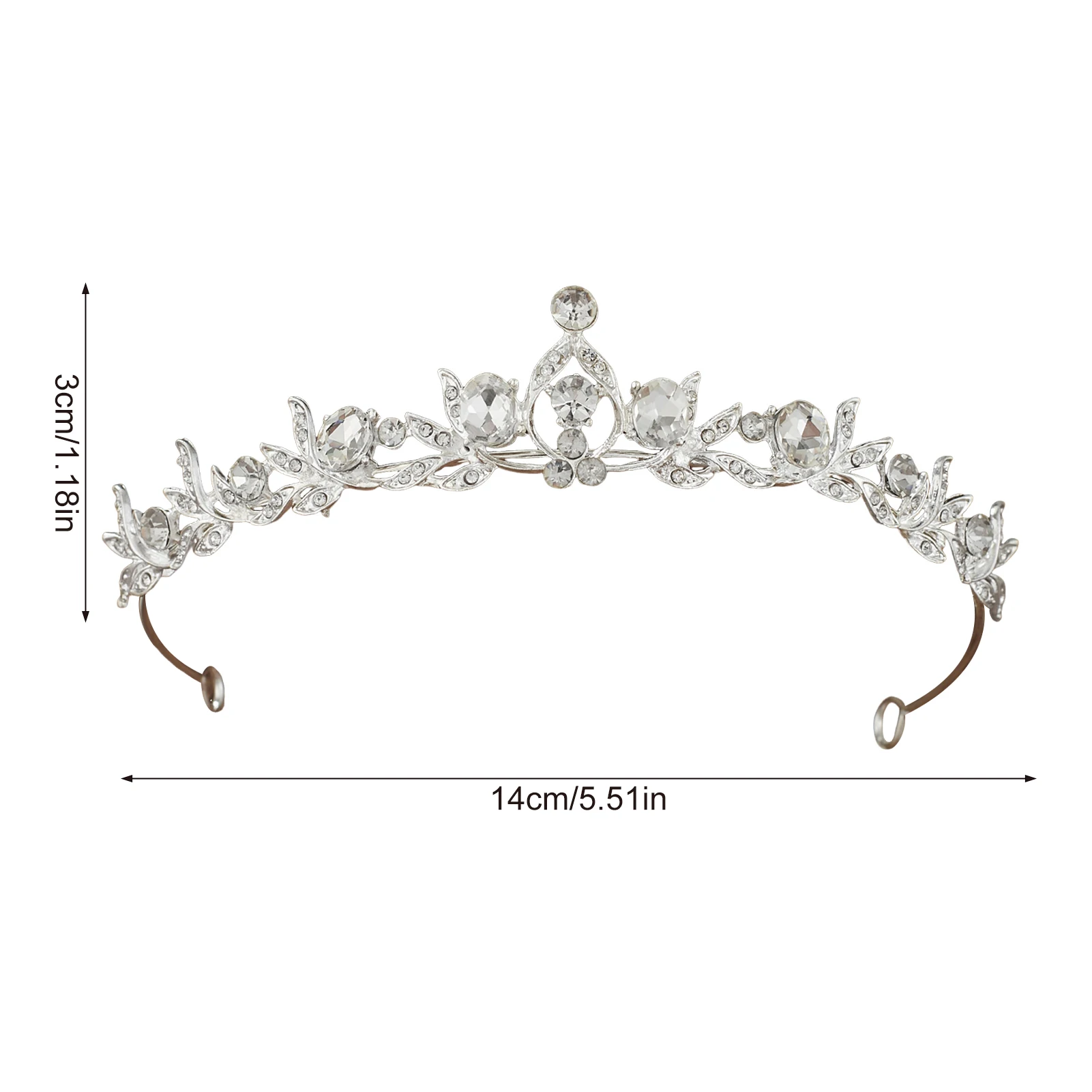 بسيطة حجر الراين التيجان والتيجان الذهب/الفضة اللون سبائك Headbands النساء حفلة عيد ميلاد العصابات الشعر العروس الزفاف الشعر مجوهرات