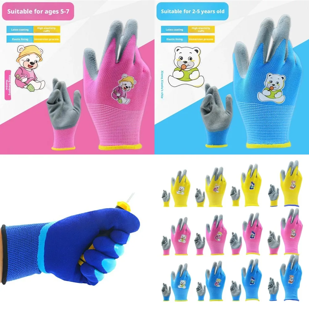 

Детские прочные водонепроницаемые перчатки для работы в саду, нескользящие защитные перчатки для детей, портативные садовые принадлежности, перчатки для садоводства