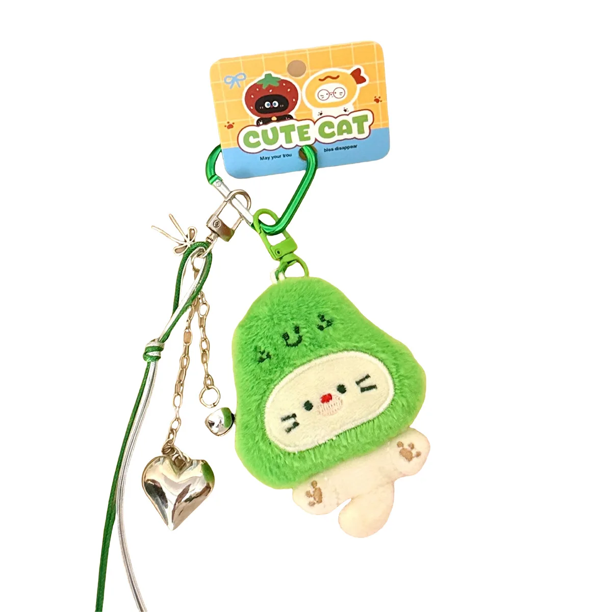 Japanese Ins Cute Plush Cat Doll Keychain Pendant Cartoon Anime Cat Plush Doll Backpack Decoration Couple Gifts