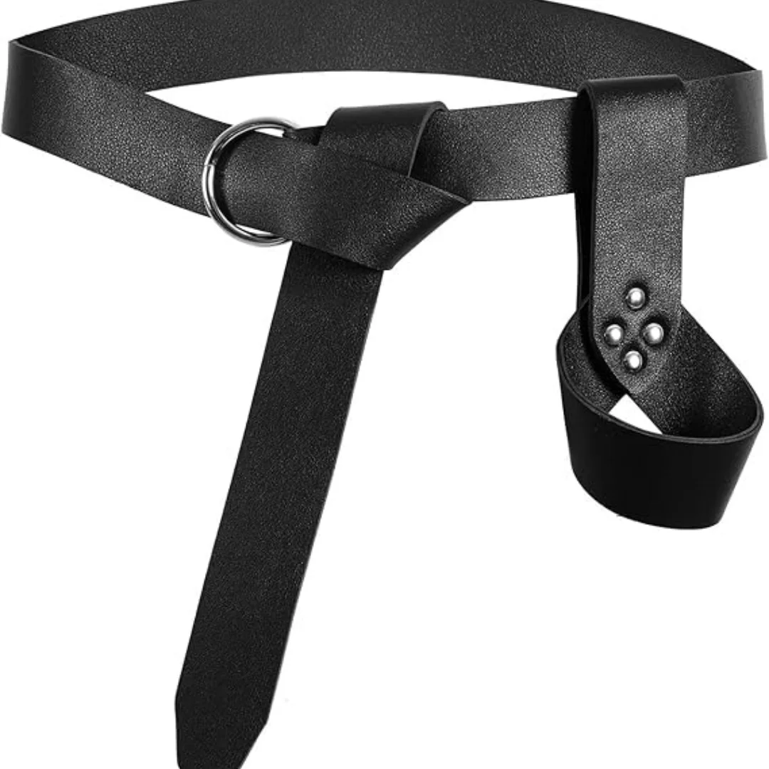 

2/3PCS Medieval Belt with Sword Sheath, Leather Viking Belt and Frog Sword Scabbard Set, Renaissance Pirate Holster
