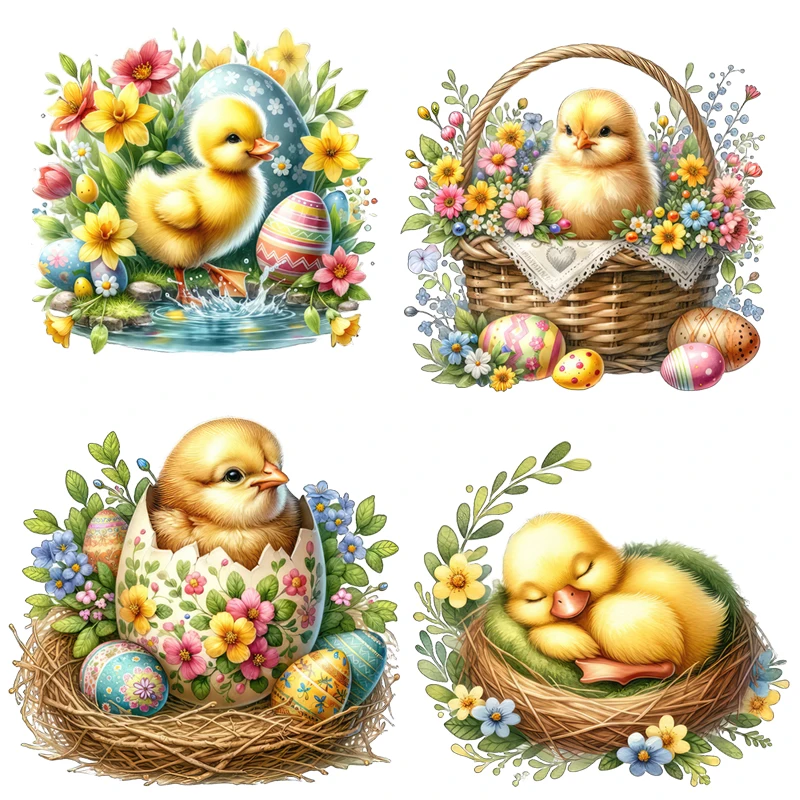 Three Ratels Q46 Cute Chickens Ducks Lucky Eggs Cartoon wall Stickers for Home Decoration Toilet decals