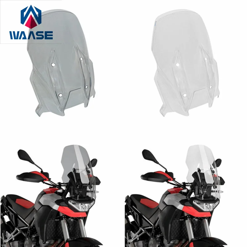 

WAASE 4mm Thick Windscreen Windshield Wind Deflector Shield Screen Visor Glass For Aprilia Tuareg 660 2022 2023