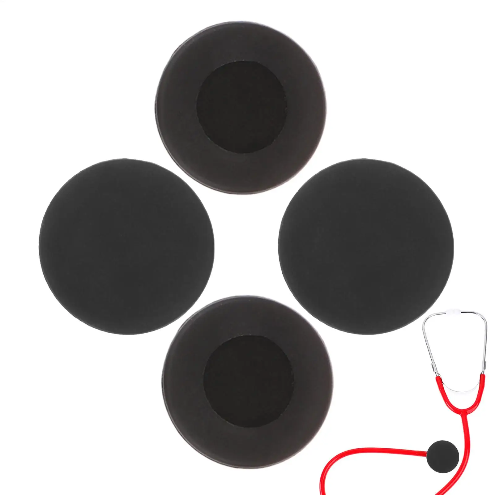 Stethoscope Cover 4 Pieces Chestpiece Protector Replacement Silicone Stethoscope Diaphragm Covers for Doctors Nurses Students