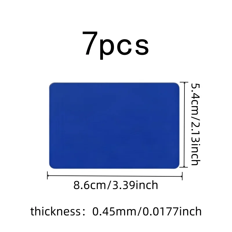 7 pcs 0.45mm Laser Engraving Cards Durable Scratch Resistant, designed for Business Card Making, Perfect for Laser Marking