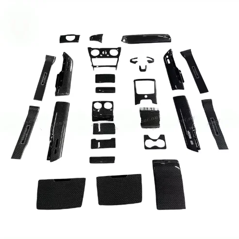 For Cullinan SUV Model Car Interior Kit Upgrade Black-B Style Center Console Panel Trim Window Control Button Frames