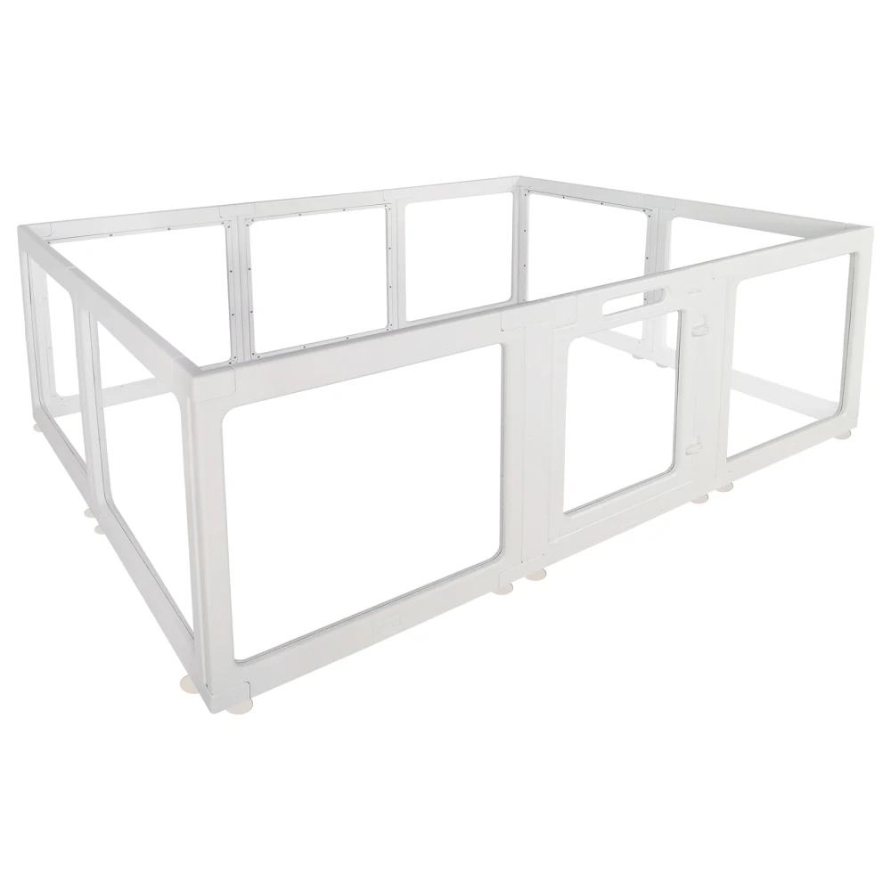 

Clear Acrylic Dog Playpen Indoor, Transparent Fence for Puppy Rabbit and Cat, Easy Assemble Plastic Playard 10 Panels