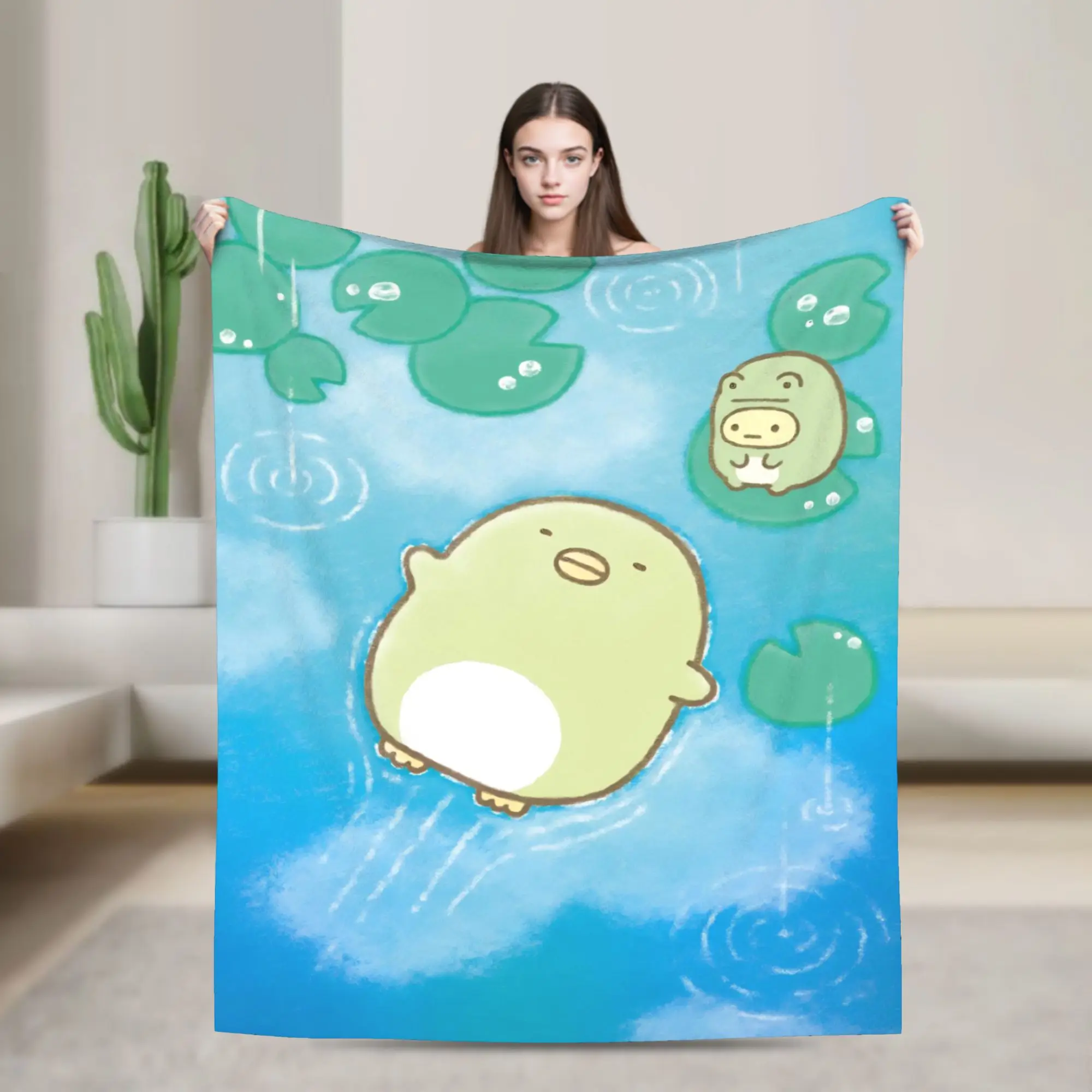 Cute Cartoon Sumikkos Gurashis Flannel Blanket  Funny Throw Blanket for Home 150*125cm Bedspreads