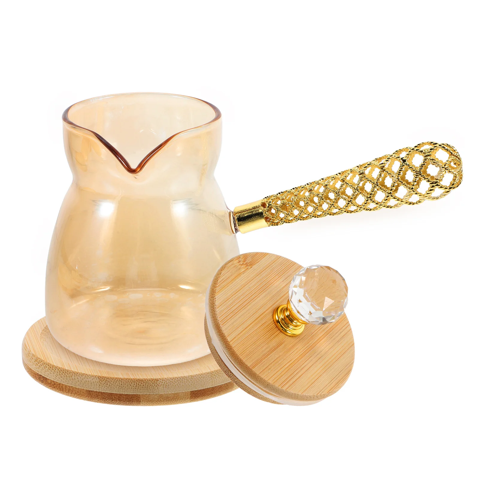 

Glass Coffee Pot Side Handle Long Handle Comfortable Grip Pour-Over Coffee Brewer Tea Kettle Household Kitchen