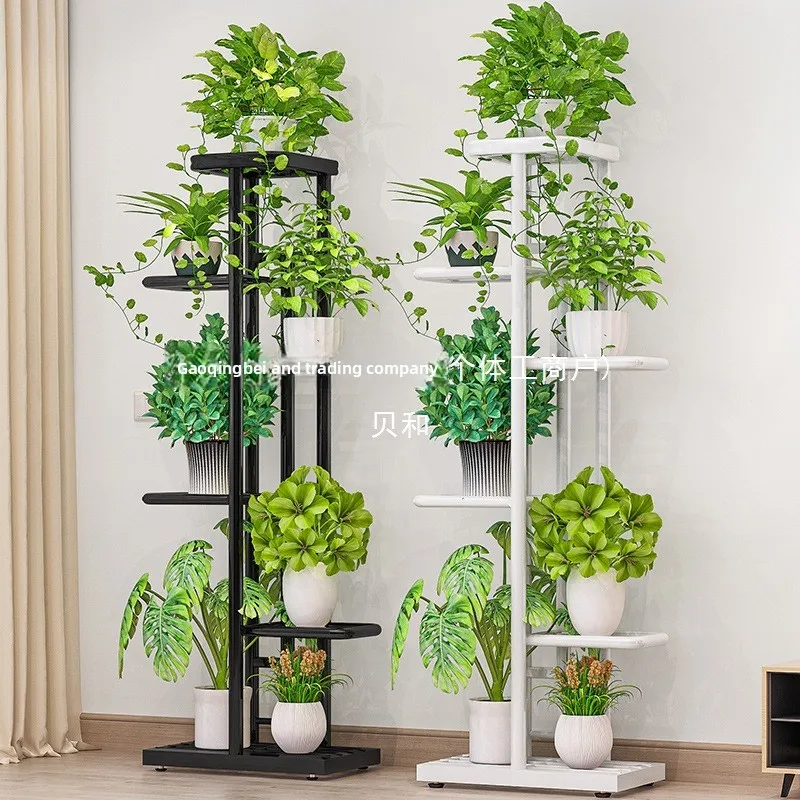 Multi-Tier Plant Stand for Indoor Balcony Floor Standing Wrought Iron Plant Rack Shelves - Organize And Display Your Greenery St