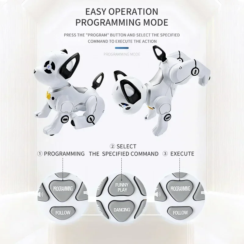 NEW Pankeda Y8359 lectronic Animal Pets RC Robot Dog Voice Remote Control Toys Music Song Toy for Kids RC Toys Birthday Gift