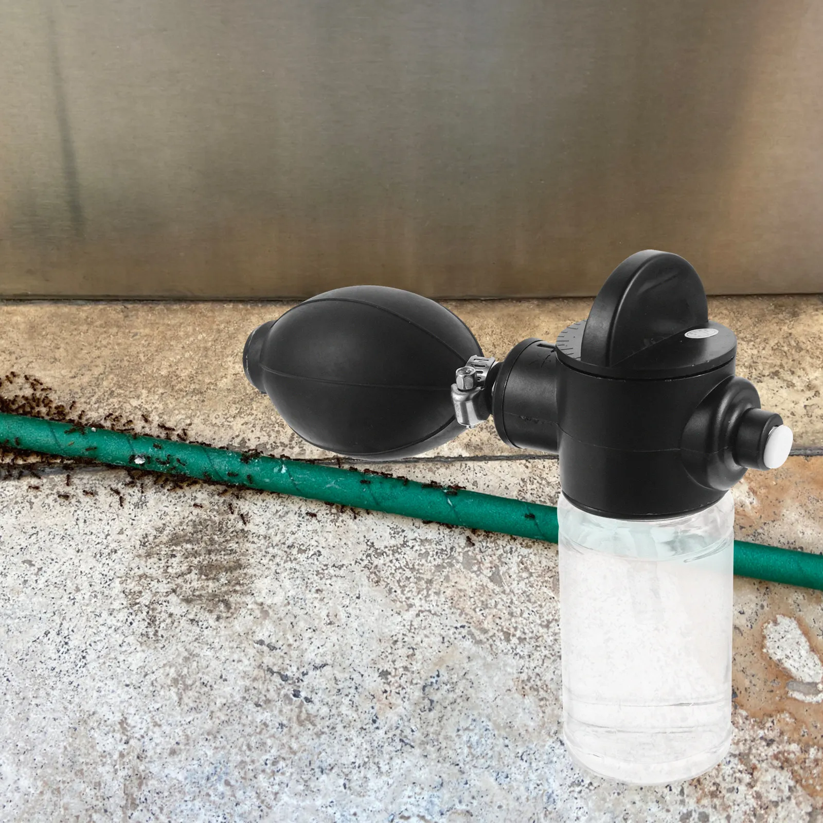 Duster Powder Tool Stainless Steel Hand Applicator Sprayer Bulb Duster Dispenser Garden Pest