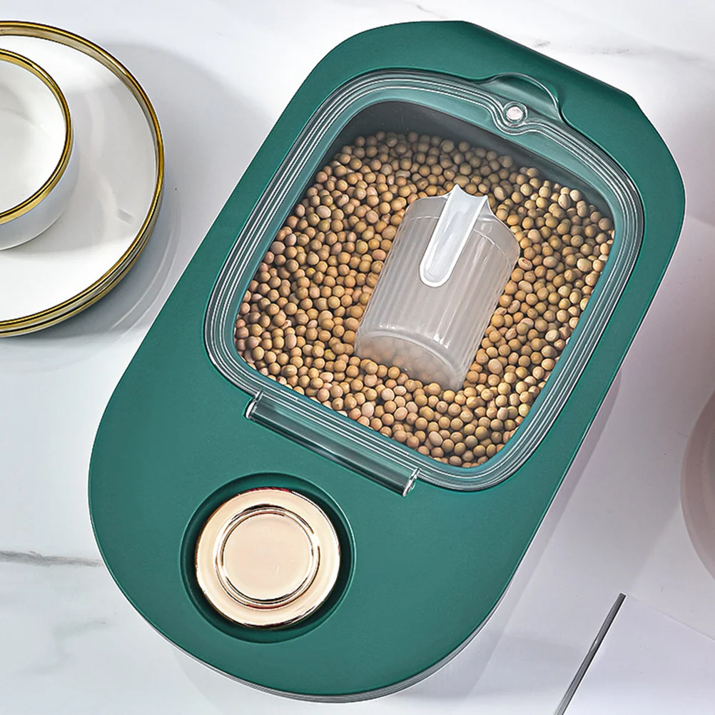 

Home Rice Grain Container Airtight Sealed Large Capacity Storage Box for Kitchen Rice Dispenser Bin Moisture Proof Storage