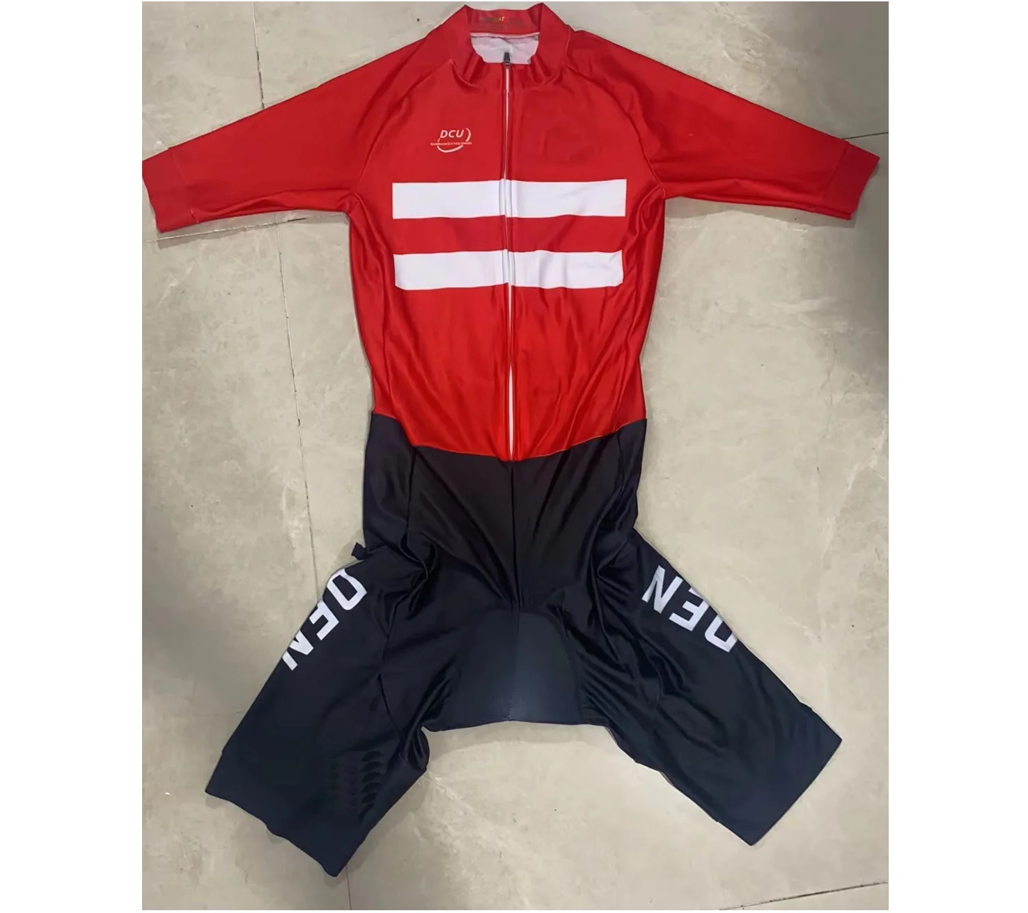 LASER CUT Skinsuit 2024 DENMARK NATIONAL TEAM Bodysuit SHORT Cycling Jersey Bike Bicycle Clothing Maillot Ropa Ciclismo