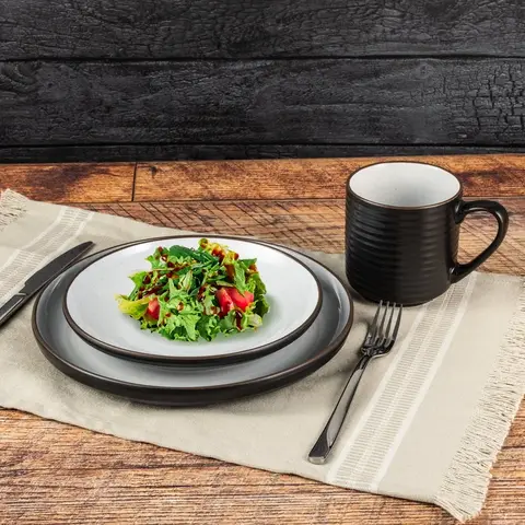 सिरेमिक सलाद प्लेट देहाती गोल डिनरवेयर डिशवॉशर माइक्रोवेव सुरक्षित सर्विंग प्लेट परफेक्ट ऐपेटाइज़र साइड डिश किचन टेबल 8 best sales प्लेटें सिरेमिक - №3