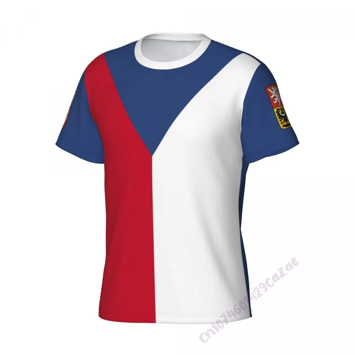 Czech Republic Flag 3D T-shirt Men Running Sport Skinny Short Tee Shirt Male Gym Fitness Bodybuilding Workout Tops Clothing