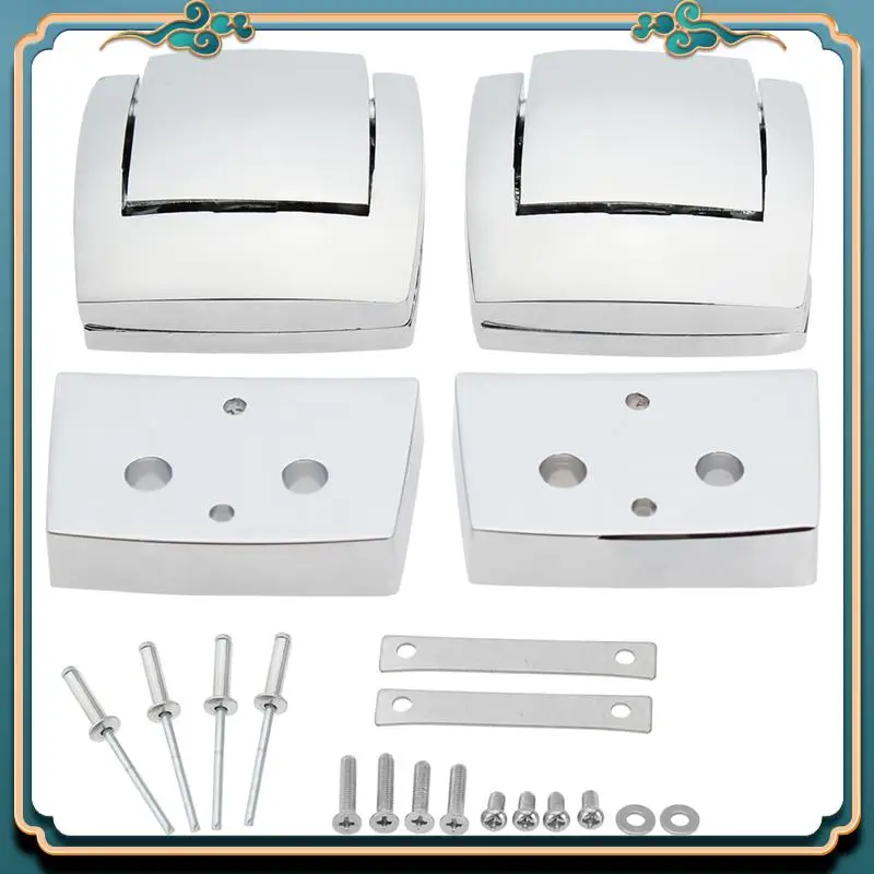 

A54P-комплект шарниров и защелок для багажника, аксессуары для мотоциклов, серебристый металл для нарезки для Razor Tour Pak