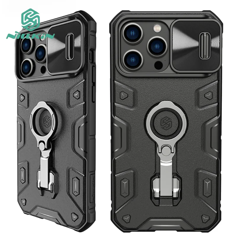 

Nillkin CamShield Armor Pro Магнитный чехол для iPhone 14 13 Pro Max, противоударный чехол с кольцом-держателем для камеры