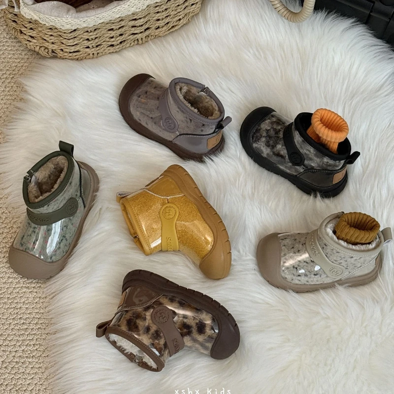 

Child Snow Boot2025Winter New Brand Classic Child FlatBoots Simple Girl Fashion Anti Slip Comfortable Versatile Child ShortBoot