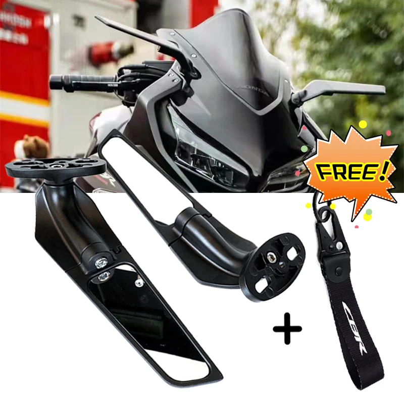 

For Honda CBR650R CBR600R CBR250R CBR300R CBR500R Motorcycle Mirrors Modified Wind Wing Adjustable Rotating Rearview Mirror CBR