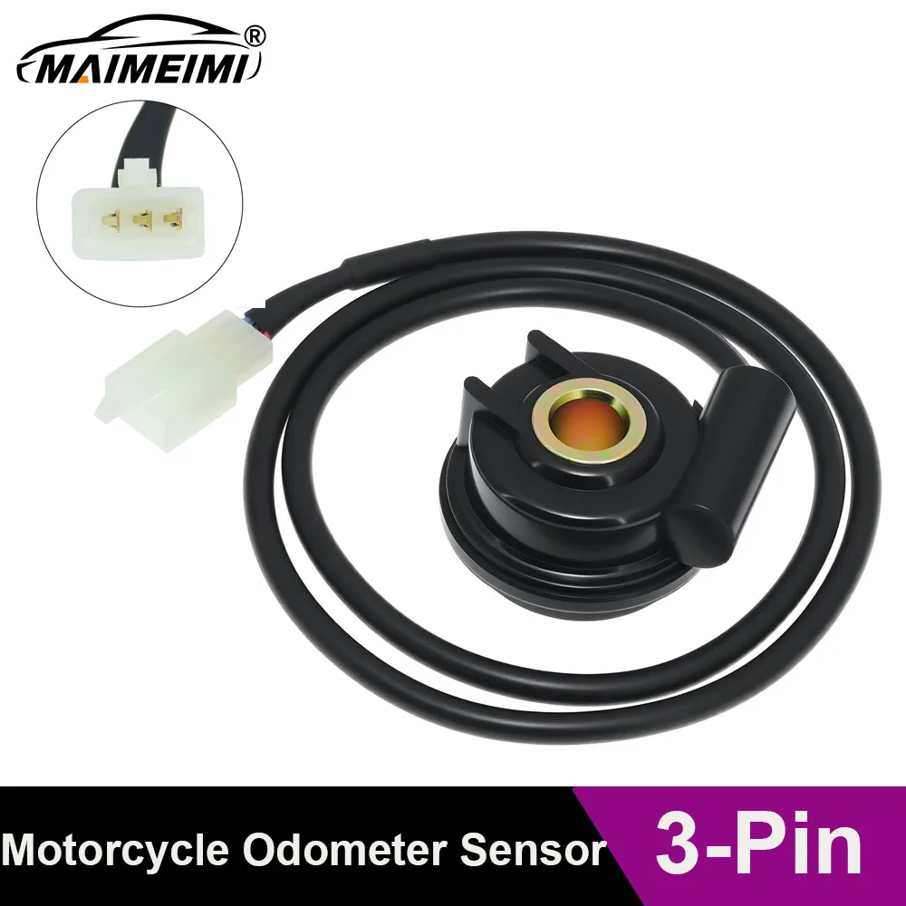 12V Motorcycle Odometer Sensor 3-Pin for 125cc 150cc 250cc Digital Speedometer Sensor Cable Wire Assembly Speed Meter Cable