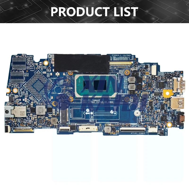 Motherboard Notebook untuk DELL Inspiron 7400 7300 5301 09JX16 0X49H6 19765-1 Laptop Mainboard i3 i5 i7 11th Gen CPU 8G 16G RAM