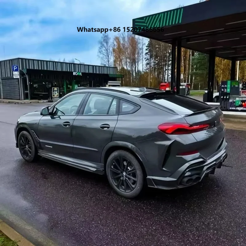 PK Style Dry Carbon Kit for X6 G06 Modification, Front Lip, Front air Knife, Hood, Rear Diffuser, Rear air Knife, Top Wing
