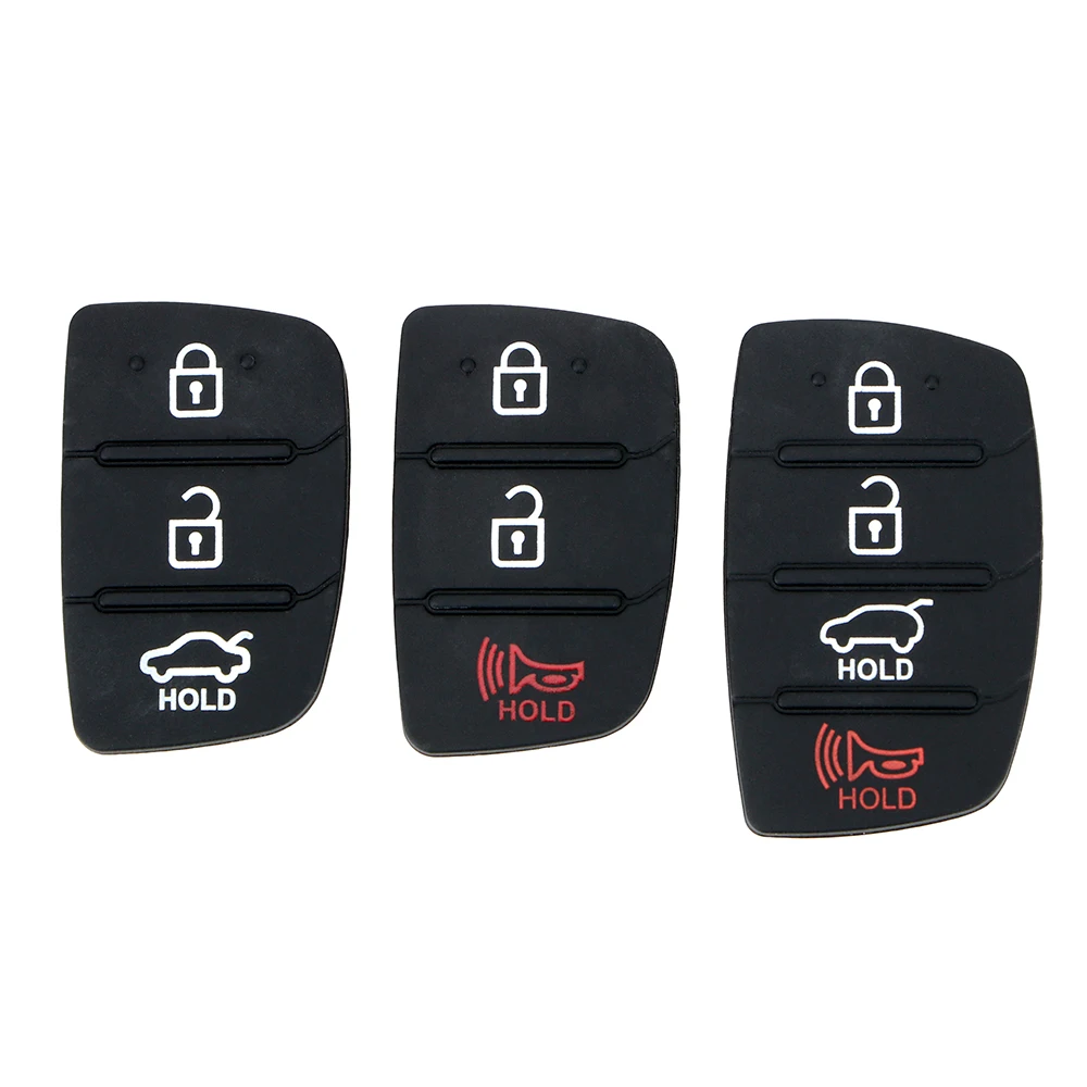 Borracha Car Case Key Cover, 2, 3, 4 Botões, Shell, Auto Acessórios, Peça de substituição, Erro Livre para Hyundai i30, i35, i45, Tucson, Accent