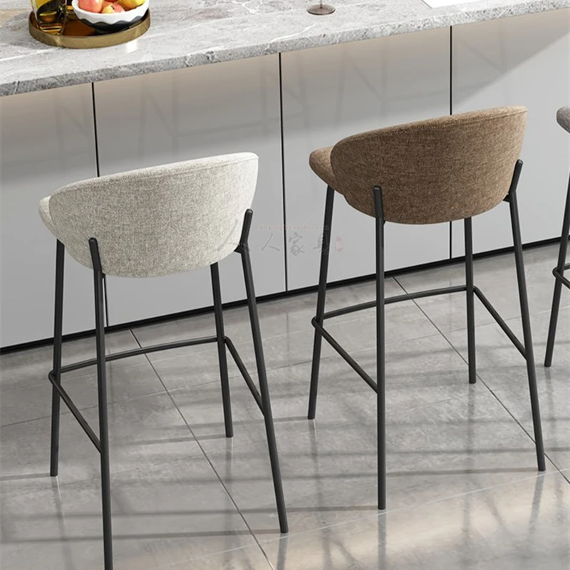 الشمال ضوء فاخر كرسي طويل الساق الحديثة بسيطة مريحة الظهر صالة عالية البراز مصمم الإبداعية لطيف Banqueta أثاث فريد من نوعه #4