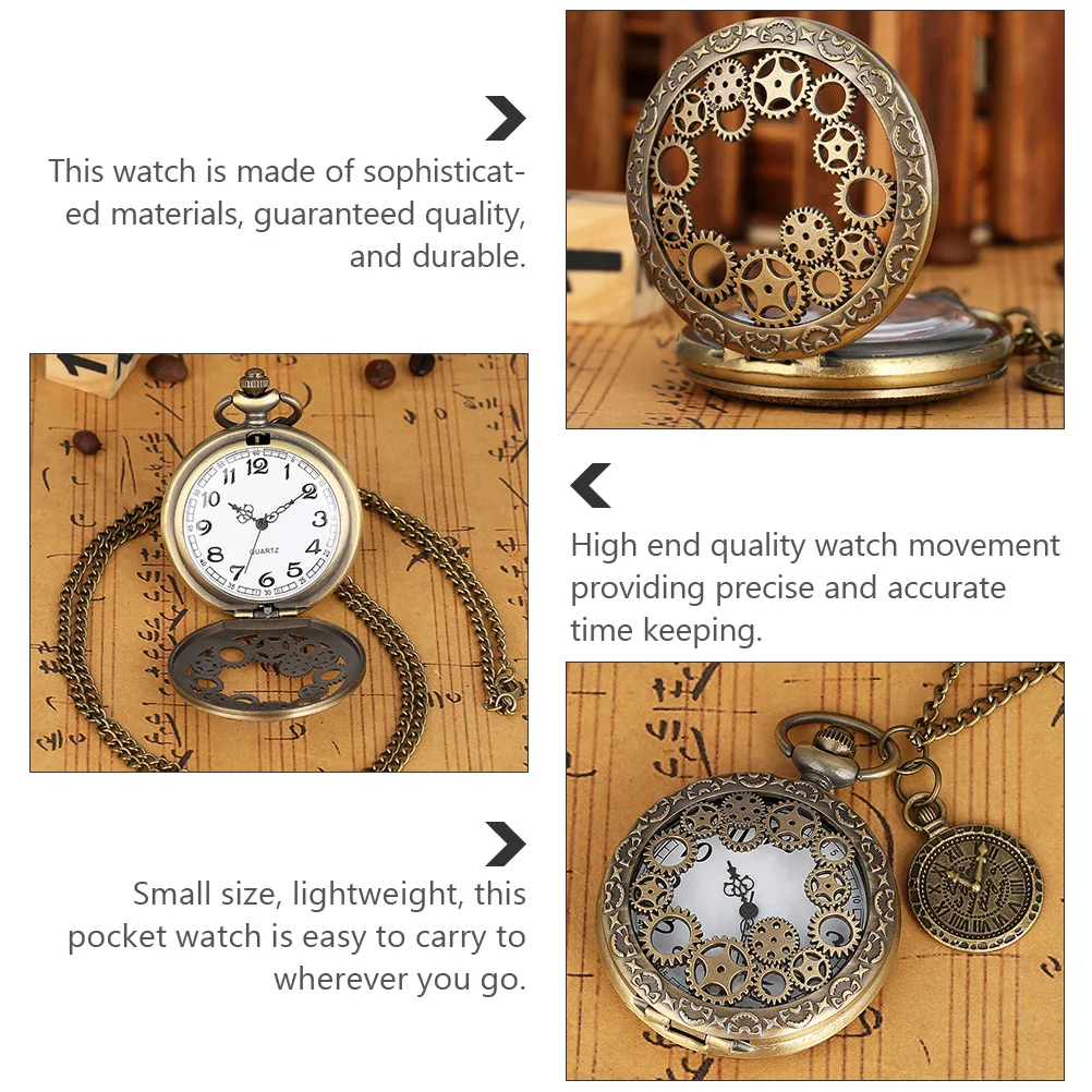 

Roman Pocket Watch Durable High Quality Movement Lightweight Easy to Carry Perfect Gift Hanging Chain Classic Retro Vintage