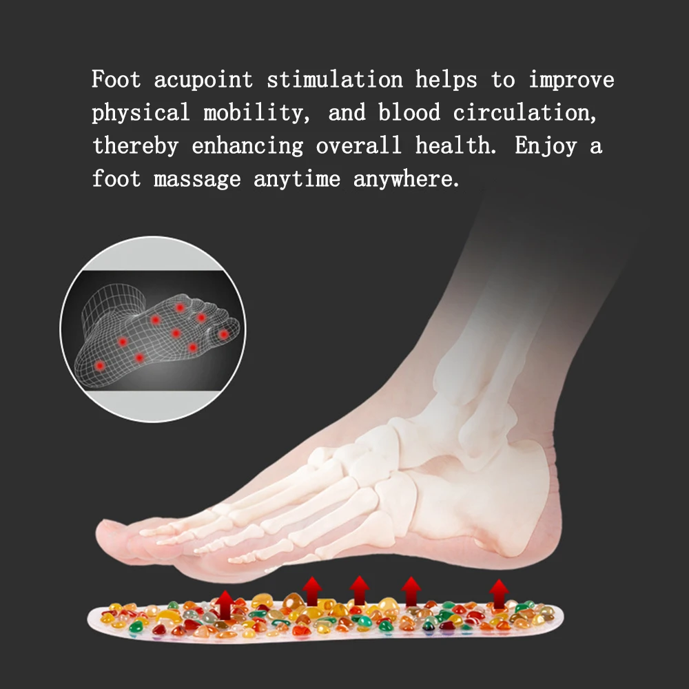 

Acupuncture Insoles for Men Women, Reflexology Foot Massager for Plantar Fasciitis, Massage Shoes Mat Relieve Feet Tension