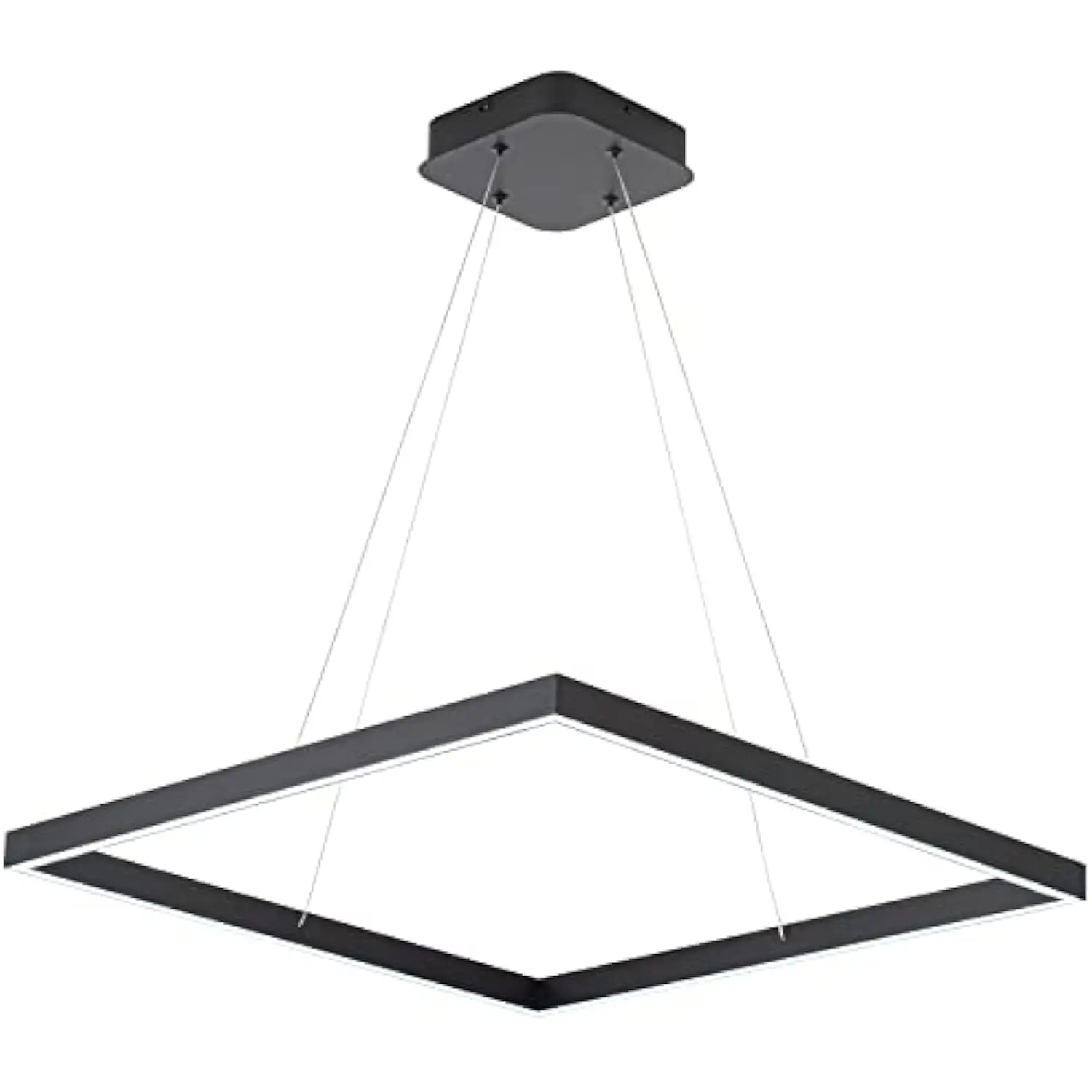 

Black Modern Square Chandelier, Square Ceiling Light Fixture, Contemporary Chandelier Pendant Light for Kitchen Island, Dining
